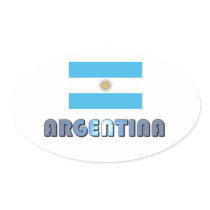 Argentina ice flag oval stickers