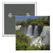 Argentina, Iguacu Falls in sun. Pinback Button