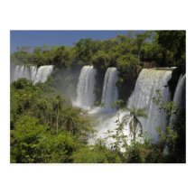 Argentina, Iguacu Falls in sun. Postcard