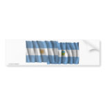 Argentina & La Pampa waving flags Bumper Stickers