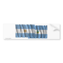 Argentina & La Pampa waving flags Bumper Stickers