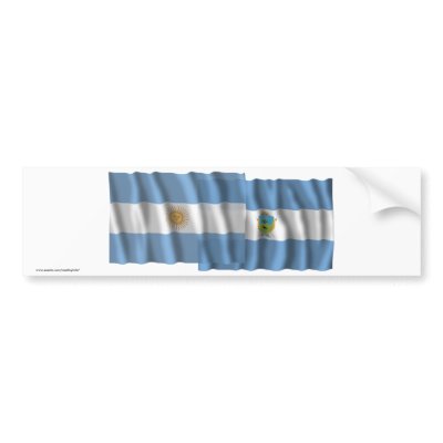 Argentina & La Pampa waving flags Bumper Stickers by Vexillophile