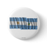 Argentina & La Pampa waving flags Pinback Button