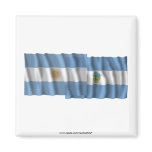 Argentina & La Pampa waving flags Fridge Magnets