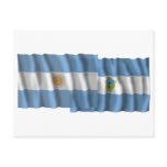 Argentina & La Pampa waving flags Postcards