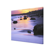 Argentina, Las Grutas. The beach at sunset. Gallery Wrapped Canvas