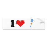 ARGENTINA MAP BUMPER STICKERS