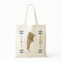 Argentina Map + Flags Bag