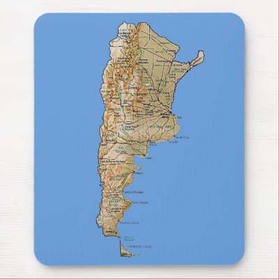 Argentina Map Mousepad by FlagAndMap