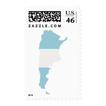 Argentina map postage stamp