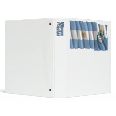 Argentina & Mendoza waving flags Vinyl Binder by Vexillophile