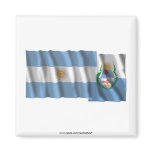Argentina & Mendoza waving flags Refrigerator Magnet