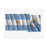 Argentina & Mendoza waving flags Post Cards