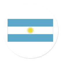 Argentina National Flag Round Sticker