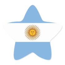 Argentina National Flag Star Sticker