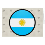 Argentina quality Flag Circle Greeting Cards
