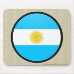 Argentina quality Flag Circle Mousepad