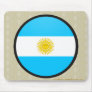 Argentina quality Flag Circle Mousepad
