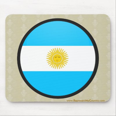 Argentina quality Flag Circle Mousepad by representmycountry