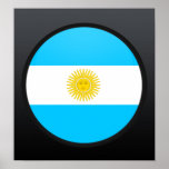 Argentina quality Flag Circle Posters