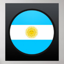 Argentina quality Flag Circle Posters