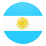 Argentina quality Flag Circle Round Stickers