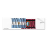 Argentina & Salta waving flags Bumper Sticker