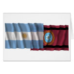 Argentina & Salta waving flags Greeting Card