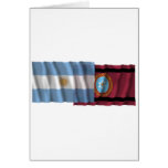 Argentina & Salta waving flags Greeting Card