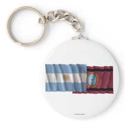 Argentina & Salta waving flags Key Chain by Vexillophile