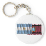 Argentina &amp; Salta waving flags Key Chain