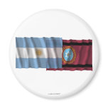 Argentina & Salta waving flags Refrigerator Magnets
