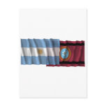Argentina & Salta waving flags Post Card