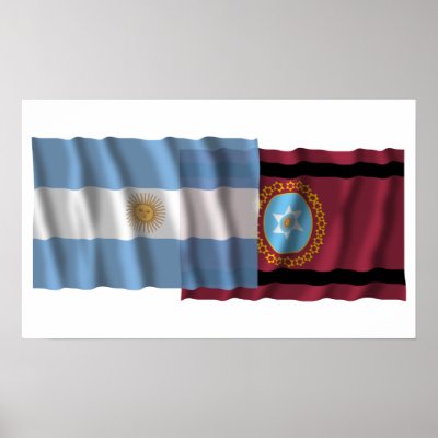 Argentina & Salta waving flags Poster by Vexillophile
