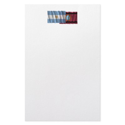 Argentina & Salta waving flags Personalized Stationery by Vexillophile