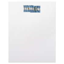 Argentina & San Juan waving flags Customized Letterhead