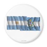 Argentina & San Juan waving flags Refrigerator Magnets