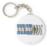Argentina & San Luis waving flags Keychain