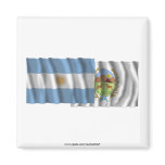Argentina & San Luis waving flags Fridge Magnets