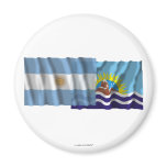 Argentina & Santa Cruz waving flags Fridge Magnet