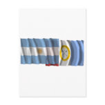 Argentina & Santa Fe waving flags Post Card