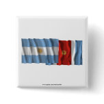 Argentina & Santiago del Estero waving flags Pinback Button