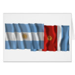 Argentina &amp; Santiago del Estero waving flags Greeting Card
