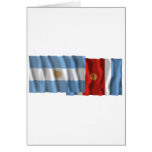 Argentina & Santiago del Estero waving flags Cards