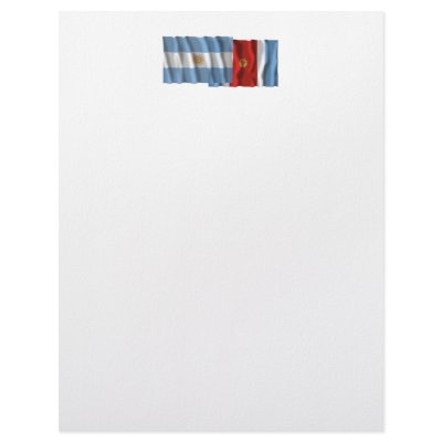 Argentina & Santiago del Estero waving flags Letterhead Design by Vexillophile