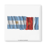 Argentina & Santiago del Estero waving flags Fridge Magnet