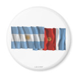 Argentina & Santiago del Estero waving flags Refrigerator Magnets