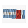Argentina & Santiago del Estero waving flags Post Card