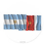Argentina & Santiago del Estero waving flags Round Sticker