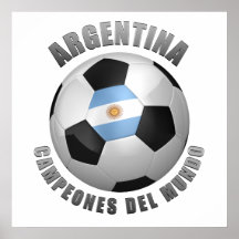 ARGENTINA SOCCER CHAMPIONS PRINT